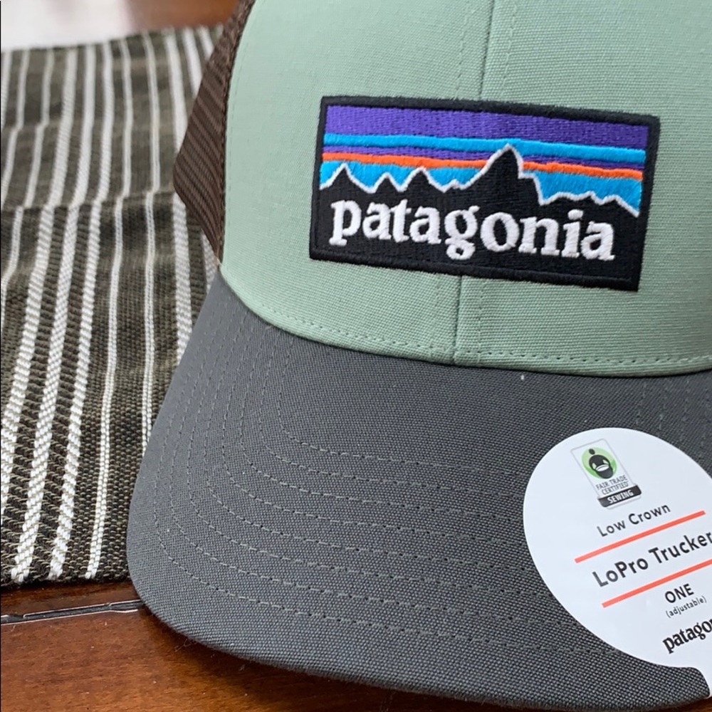 Patagonia P-6 Logo LoPro Celadon Trucker Hat - Picture 3 of 8